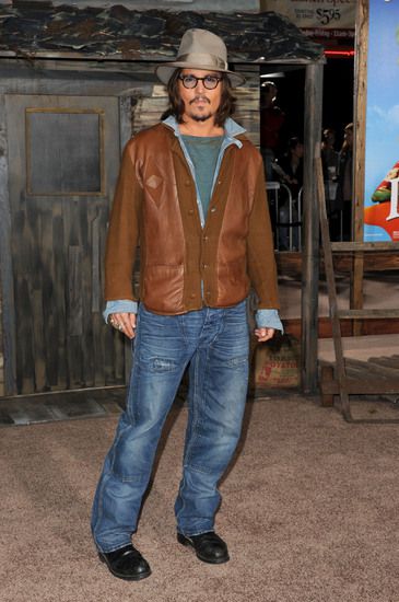 Джони Деп на премиерата на "Ранго"