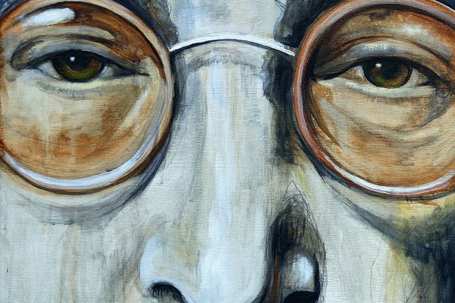 Portret na dzhon lenan ot avstraliyskiya hudozhnik deymian kazali