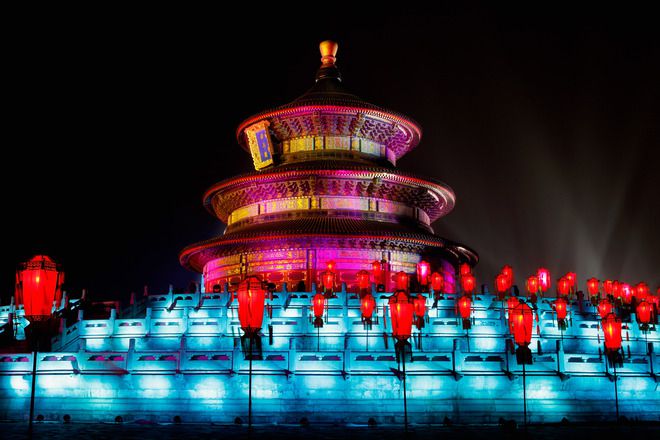 Светлинно шоу в Пекин