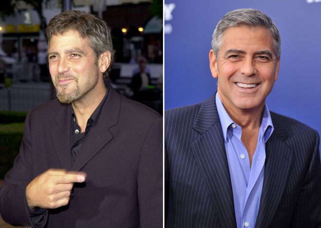 Джордж Клуни през 2000 и 2011 г.