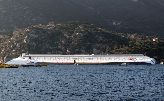 "Коста Конкордия" след катастрофата
