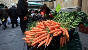 Моркови на пазара