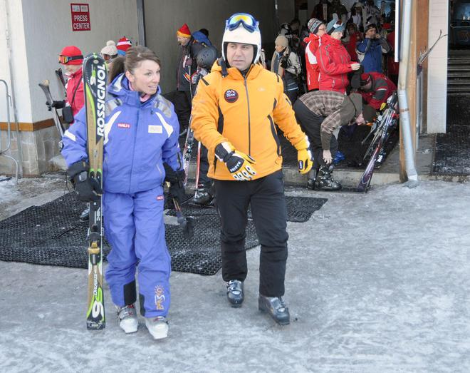 Христо Стоичков, екипиран за ски