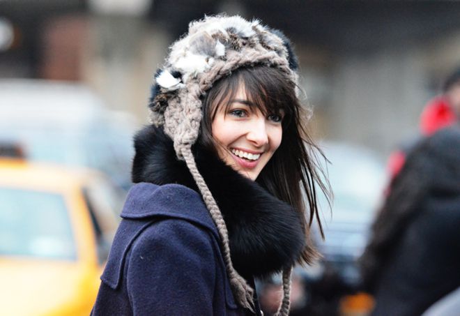 Шапка с косъм