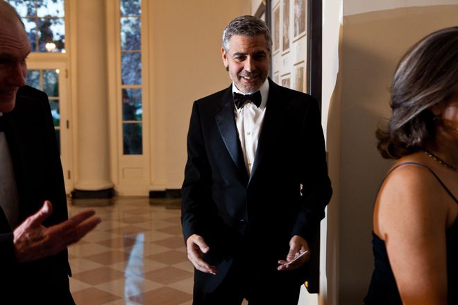 Джордж Клуни на прием