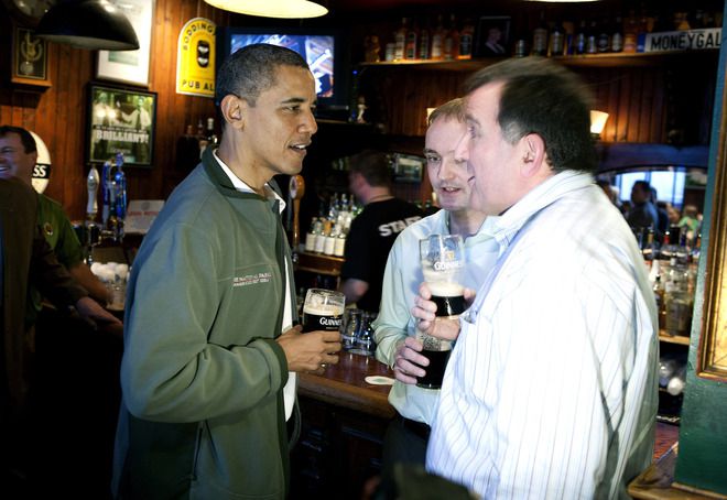 Обама в ирландски пъб