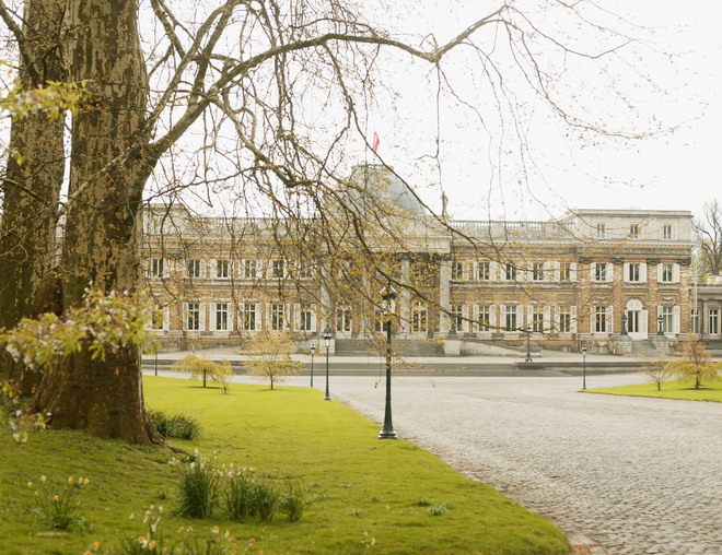 Изглед към кралския дворец в Брюксел