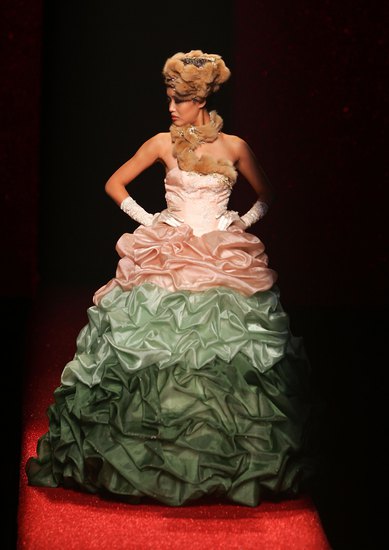 Трикольорна рокля