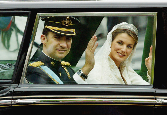 Летисия и Филип на сватбата си