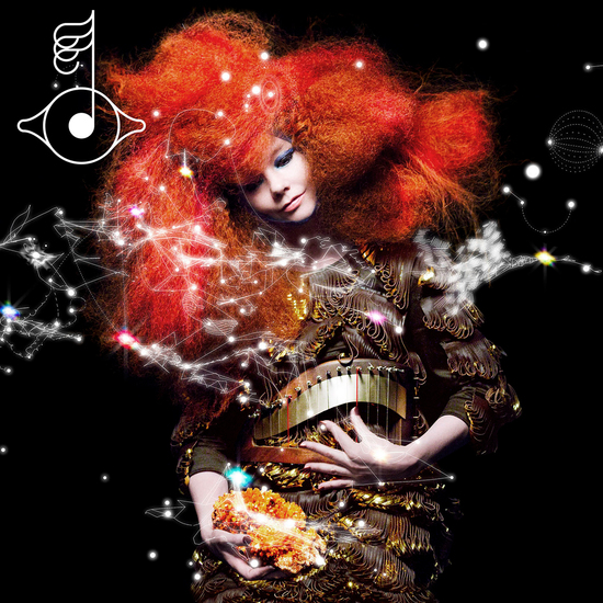 Бьорк върху обложката на албума Biophilla, 2011 г.