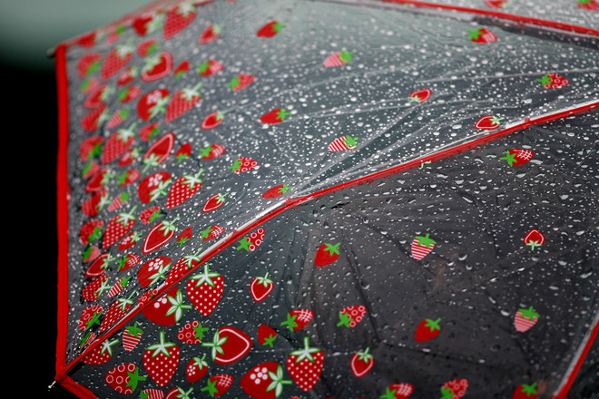 Чадър на ягодки