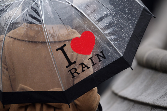 Чадър "Аз обичам дъжда"