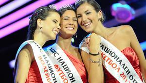 Трите победителки в конкурса "Мис Национален отбор"