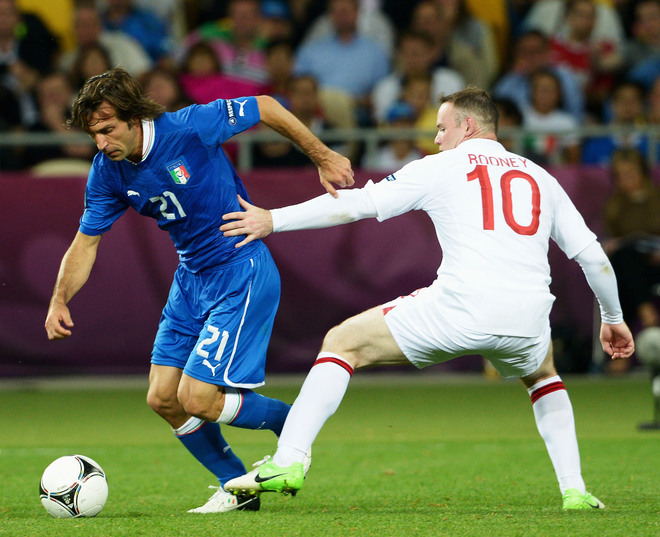 Евро 2012: Пирло срещу Руни