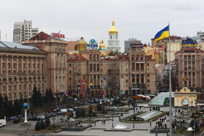 Централният площад в Киев