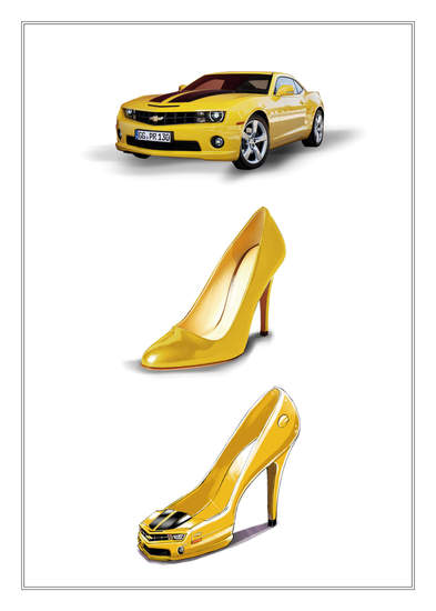 Обувки на ток и шевролет