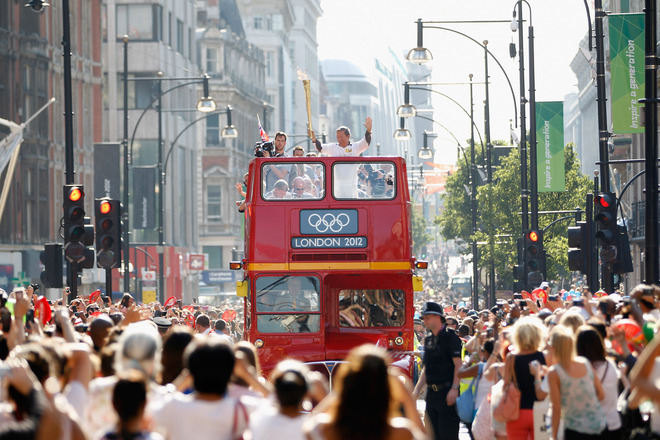 Олимпийският огън в Лондон