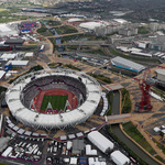 Лондон 2012: Олимпийският стадион от птичи поглед