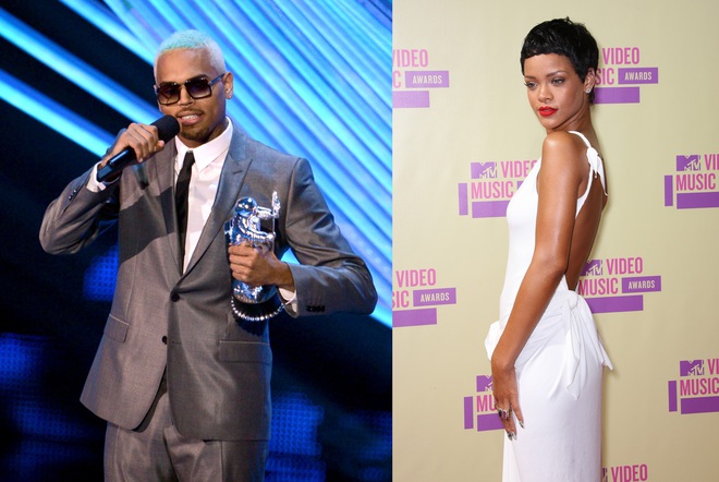 Риана и Крис Броун на видеонаградите на MTV 2012