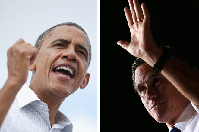 Barak obama vs mit romni