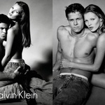 Кейт Мос и Марк Уолбърг за Calvin Klein 1992