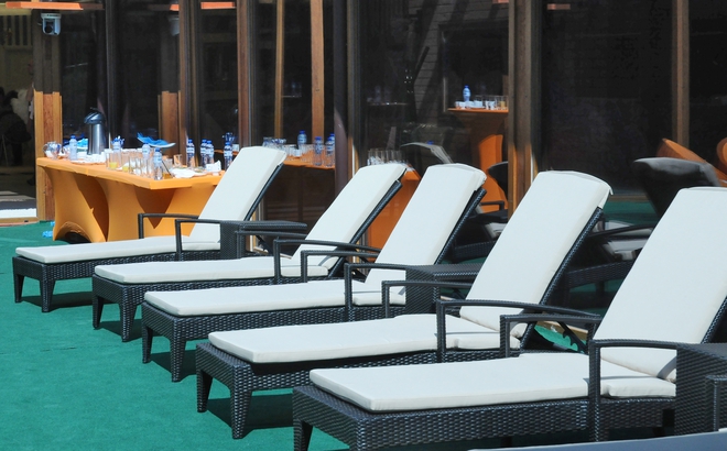 Слънчево място за отдих на виповете