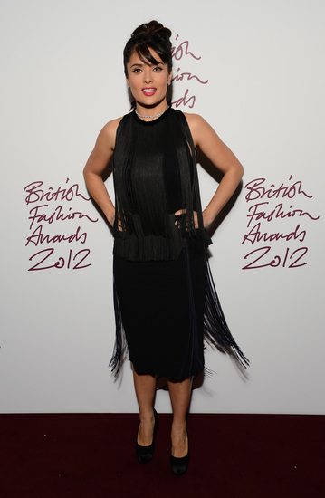 Салма Хайек на Британските модни награди