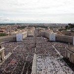 Изглед към Рим от купола на "Св. Петър"