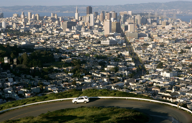 Панорамна гледка към Сан Франциско