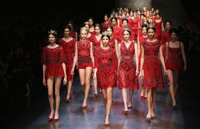 Dolce & Gabbana есен-зима 2013/14 (червено)