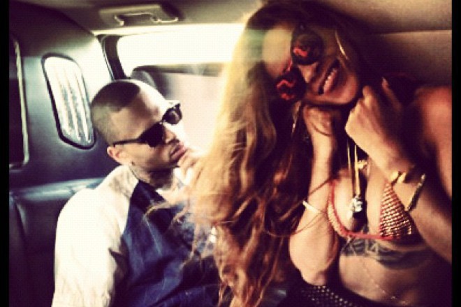 Riana i kris braun na parti