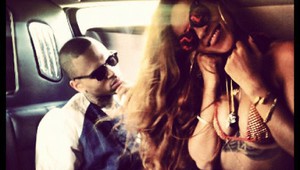 Риана и Крис Браун на парти