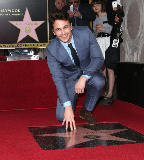 Джеймс Франко със звезда в Холивуд
