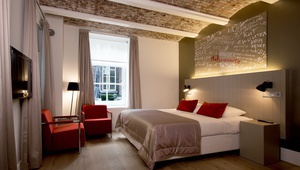 Спалня в хотела Het Arresthuis