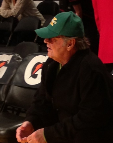 Джак Никълсън на баскетболен мач