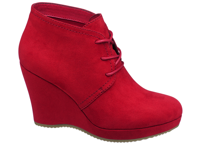 Обувки "Шарено" с клиновиден ток