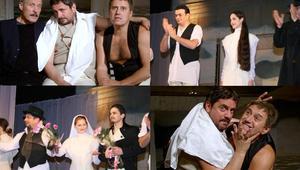 Част от актьорите от комедията "Много шум за нищо"