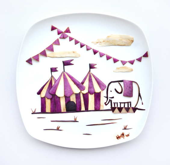 Изкуство в чинията от Хонг И