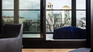 Гледка от бара на Sense Hotel Sofia