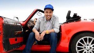 Рапърът Venzy  в кабрио