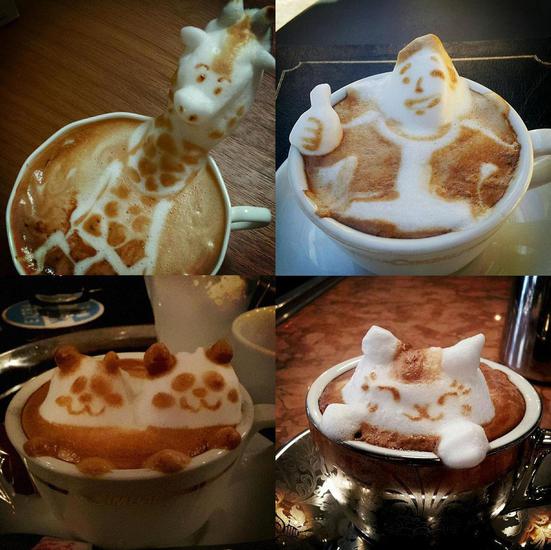 Фигурки от млечна пяна