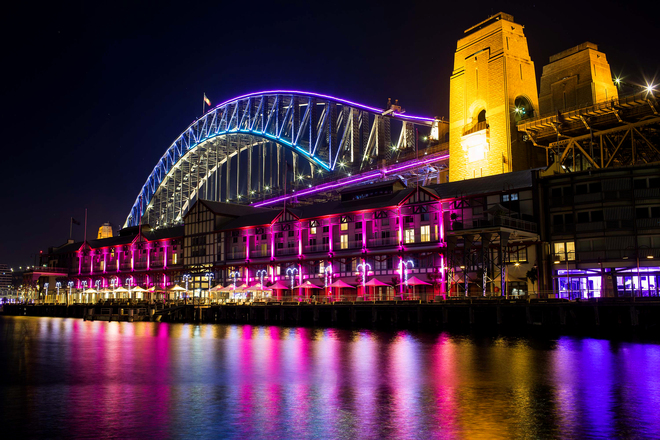 Vivid Sydney 2013: Мостът Харбър Бридж
