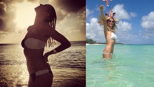 Хайди Клум на почивка на Бахамите