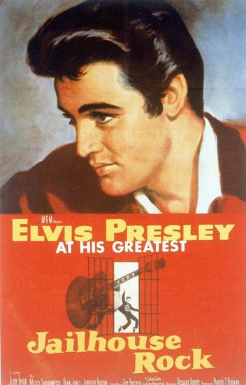 Елвис на плакат за Jailhouse Rock (1957)