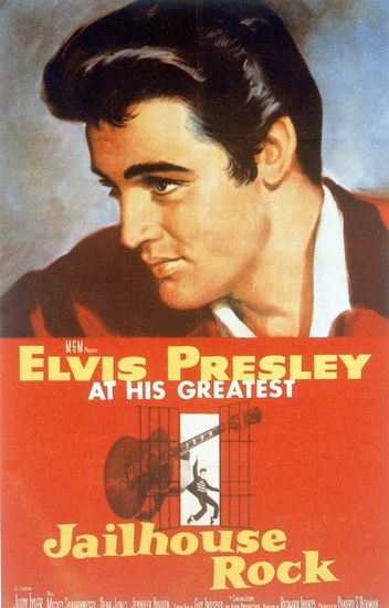 Елвис на плакат за Jailhouse Rock (1957)