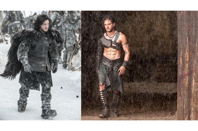 Кит Харингтън облечен и разсъблечен