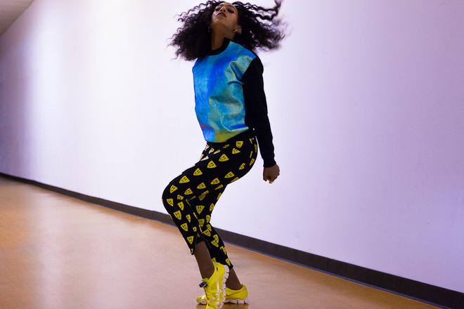 Solange lovers in the parking lot