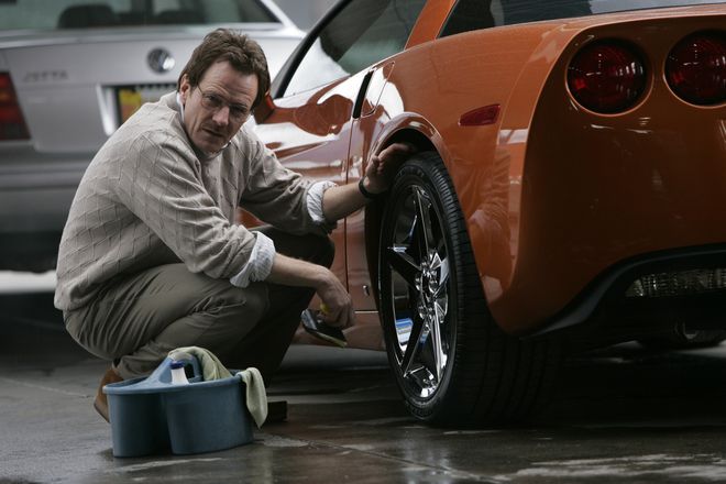 Брайън Кранстън като Уолтър Уайт в началото