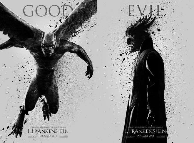 Доброто и Злото на плакати за "Аз, Франкенщайн" (2014)