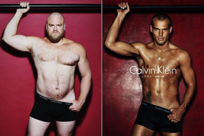 Обикновен мъж като Фреди Люнгберг за Calvin Klein